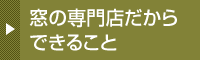 窓の専門店だからできること